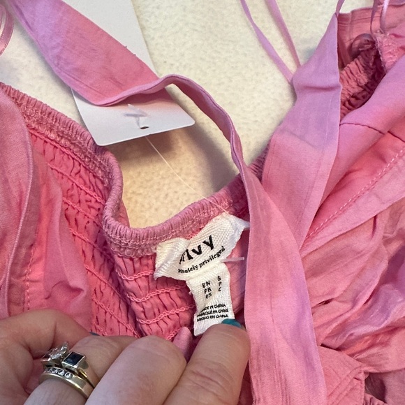 Pink Ruffled Maxi Dress - Picture 5 of 6